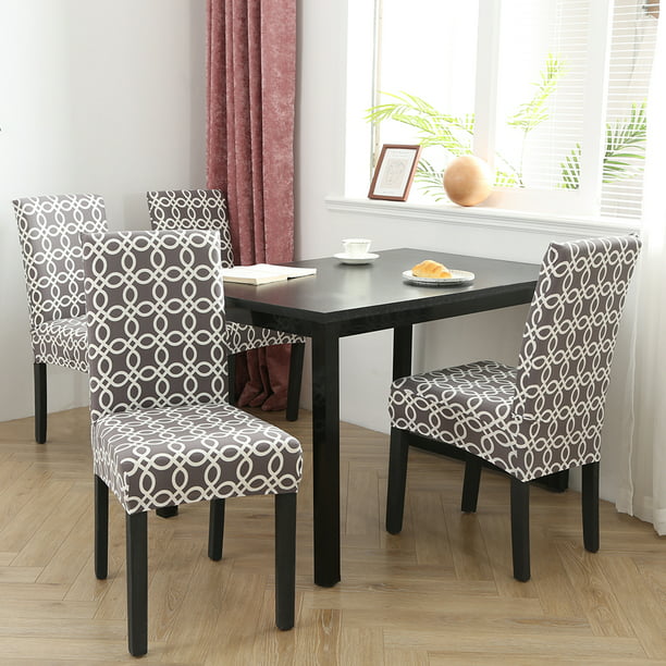 Details about   1/4/6pcs Stretch Spandex Dining Room Printed Chair Covers Slipcovers Home Decor